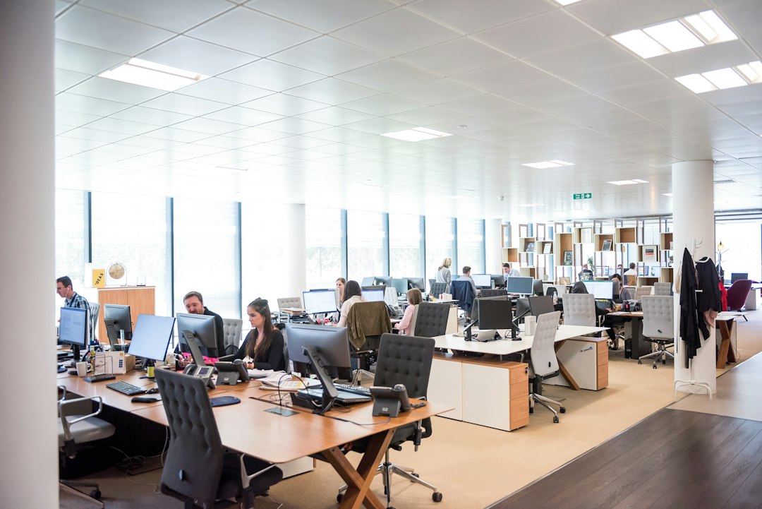 Bright modern office representing a fresh start for spring