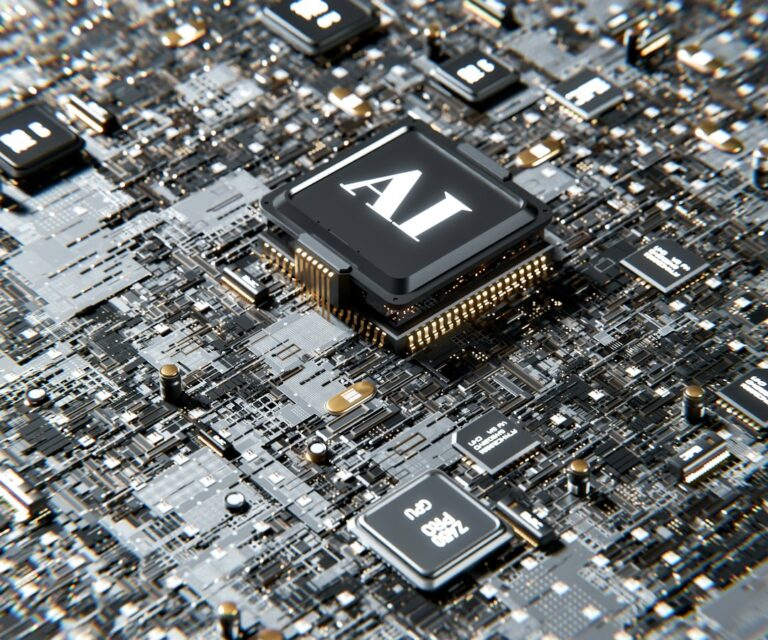 Advanced computer processor representing quantum computing and future technology